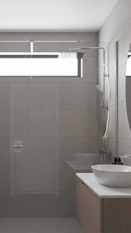 Puerta de ducha vidrio templado apertura interna Fontibón