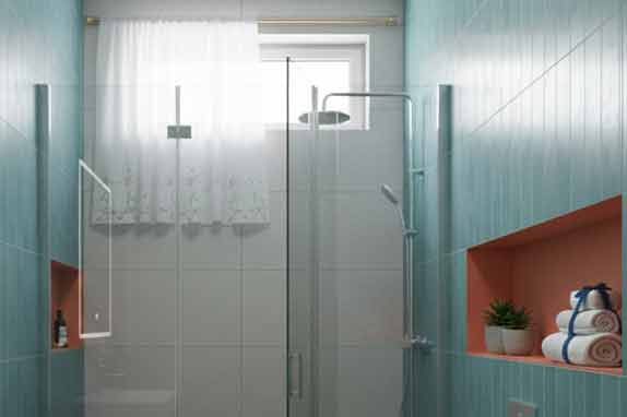 Proyecto de división de baño minimalista