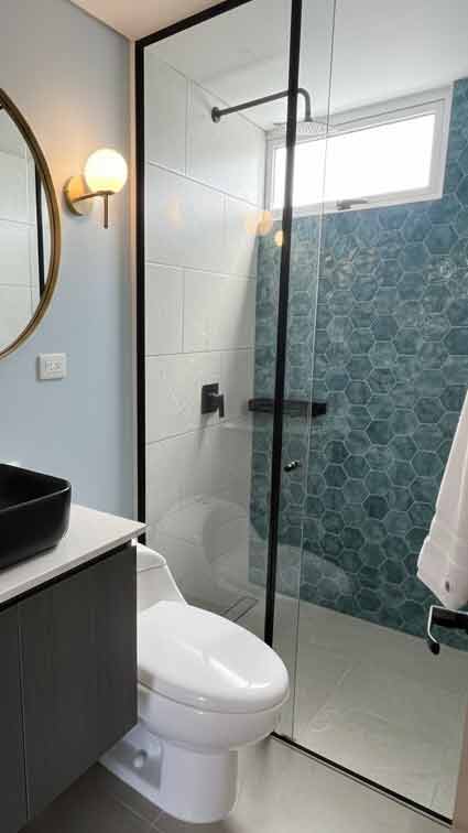 Instalación real división corrediza acero inoxidable Bogotá Usaquén