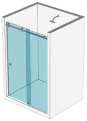 División de baño deslizable en vidrio templado