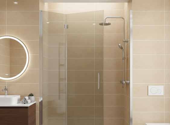 División de baño plegable para espacios pequeños